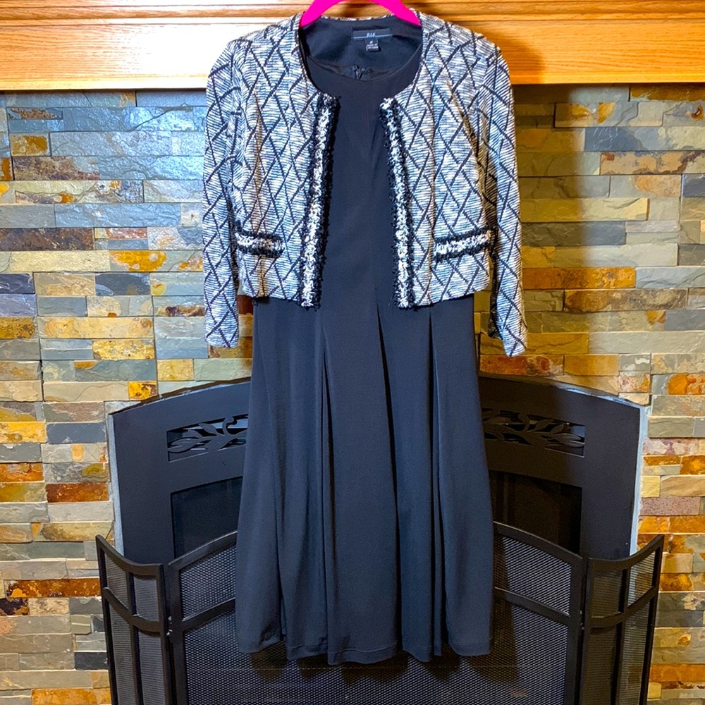 Black dress black Diamond jacket